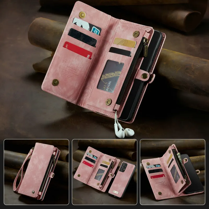 Custodia Originale Caseme Per Samsung Galaxy Note 10 2 In 1 Portafoglio Staccabile In Pelle Per Galaxy Note 10 Card Flip Card Zipper Case