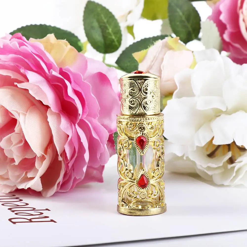 Alloy Dropper Arabian Style Dubai Middle East Style Perfume Bottles Cosmetic Container Refillable Bottles Essential Oil Bottles