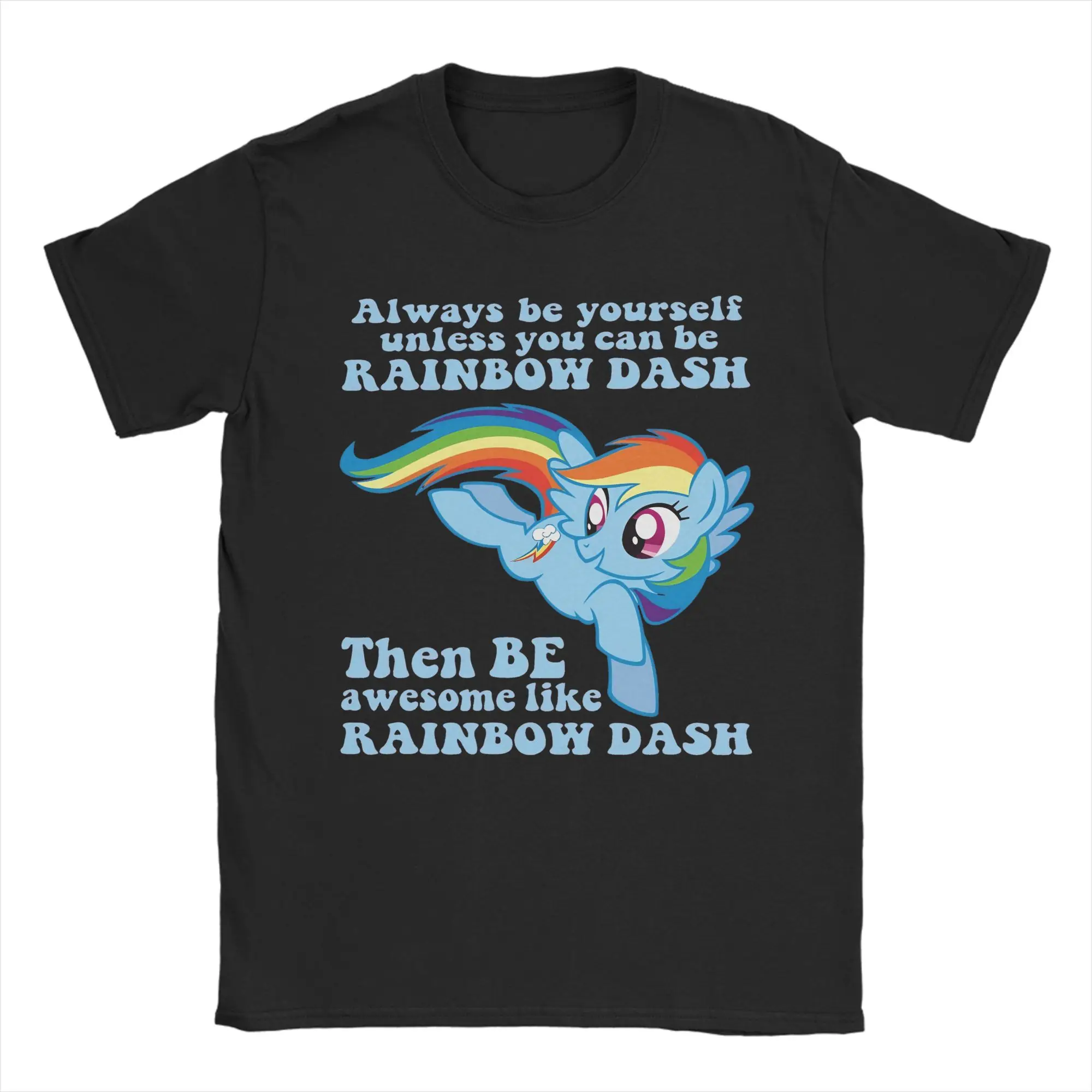 Männer Rainbow Dash T Shirts Baumwolle Kleidung Kreative Kurzarm Crewneck T-shirts Plus Größe T-Shirts