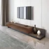 Extendable TV Stand Retractable Media Console with 3 Drawers Modern Entertainment Center Up to 120" (78.7" W×15.7" D×13.8" H) 1