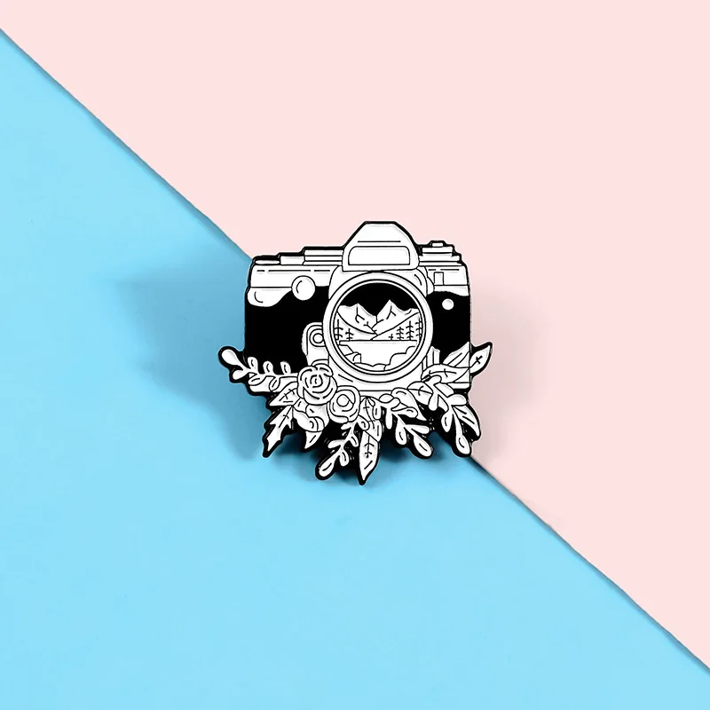 Cartoon Kamera Emaille Brosche Anstecknadel 90er Jahre Fotografie Landschaft Reise Foto Frosch Vintage Kamera Abzeichen Schmuck Geschenk für Freund – Detail 14