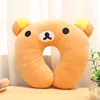 New Cotton Solid Color U-Shaped Pillow Soft Neck Pillows Portable Travel Car Air Flight U-shape Cervical Spine Slept Bedding 5