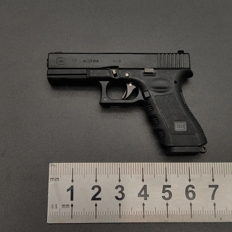 Porte-clés Miniature Glock 17 - Métal Noir - Pour Homme - Neuf