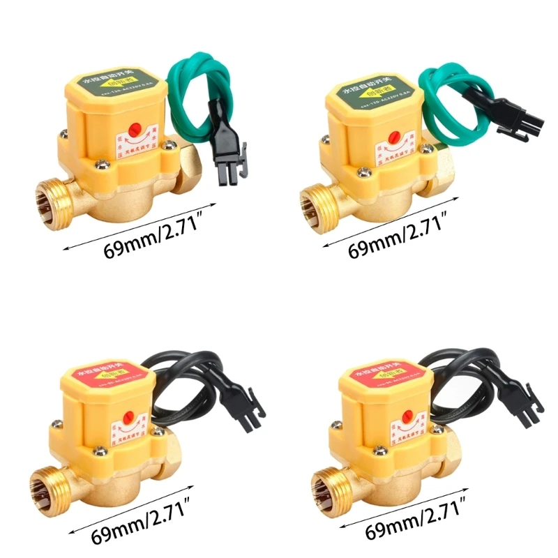 Water Pump Flow Sensor Water Pump Flow Switch G1/2 to G1/2/G3/4 to G1/2 Thread Connector Automatic Control M4YD