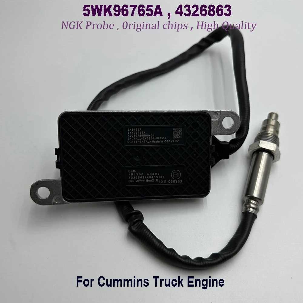 

5WK96765A For NGK Probe 4326863 High Quality Chips Nitrogen Oxygen NOX Sensor for C-ummins Truck Engine 5WK96765B A2C95913000-01