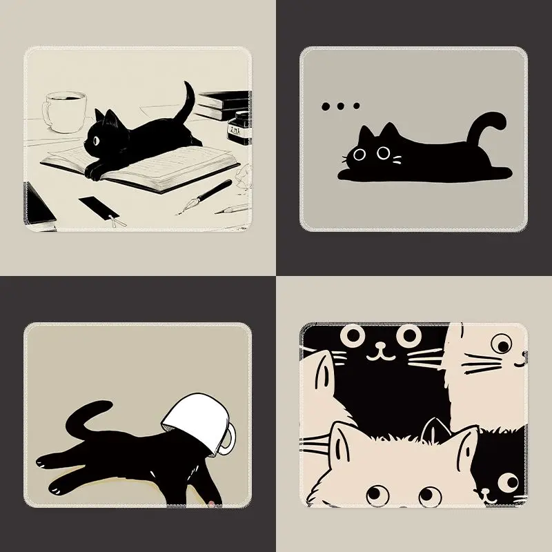 1pcs Cute cat Mouse Pads Lock edge anti slip MouseMat Kawaii Cats Mouse Pad Desk Mat Gamer Anime  Gaming Accessories Play Mats