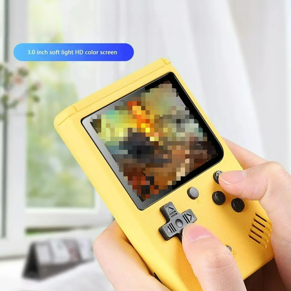Console de jogos retrô com tela colorida de 3,0 polegadas, dispositivo portátil de jogos mini, pré-carregado com 400 jogos, presente para crianças foto 6