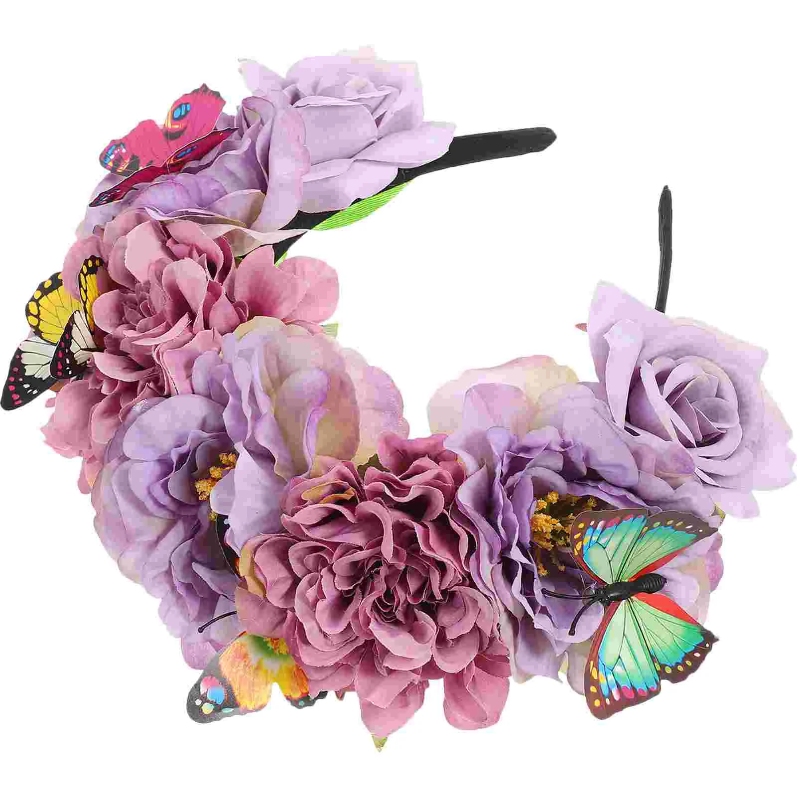 

Hair Ties Artificial Flower Headband Fascinator Headpiece Headbands for Women Headgear Halloween Vacation