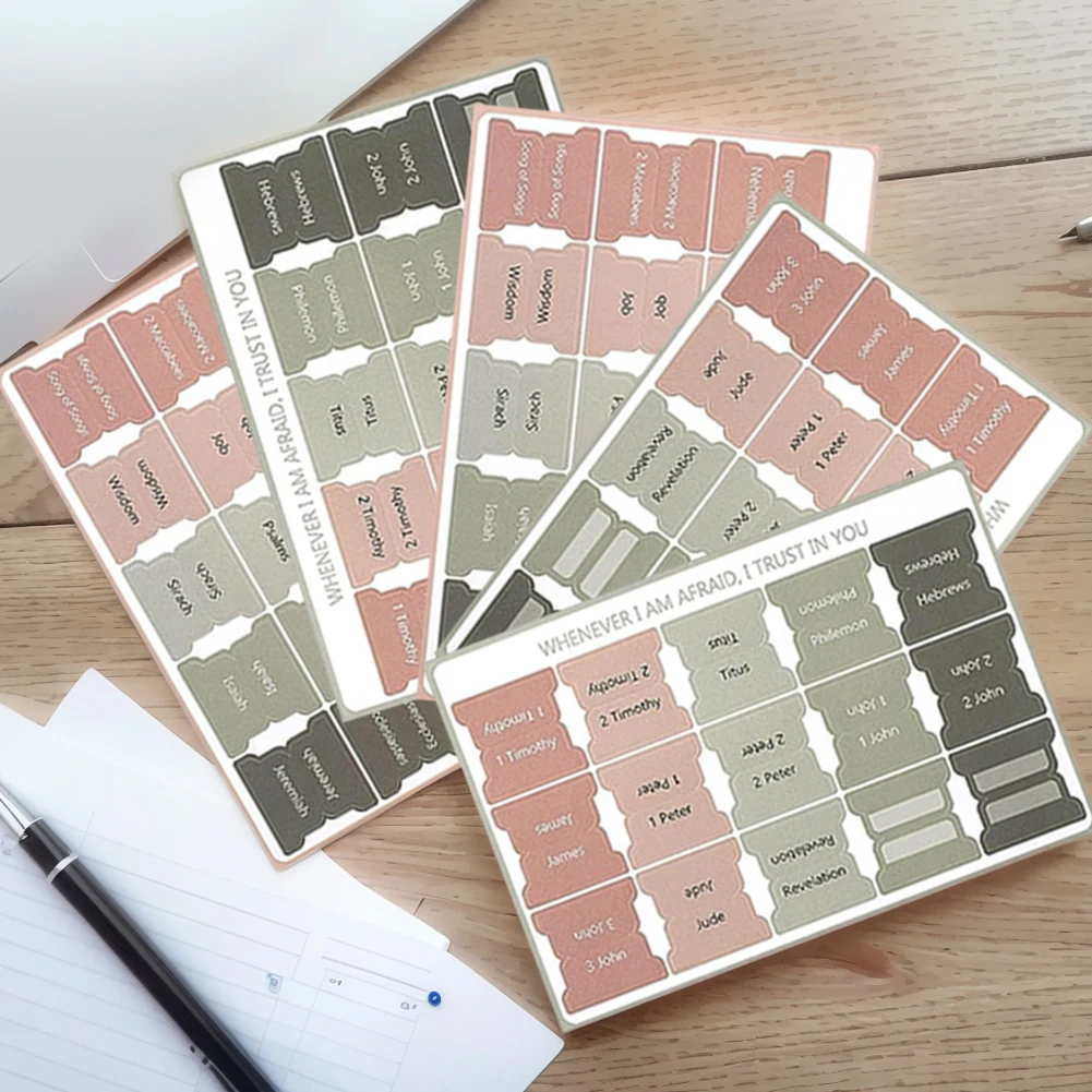 Laminated Bible Index Tabs Large Print Study Supplies