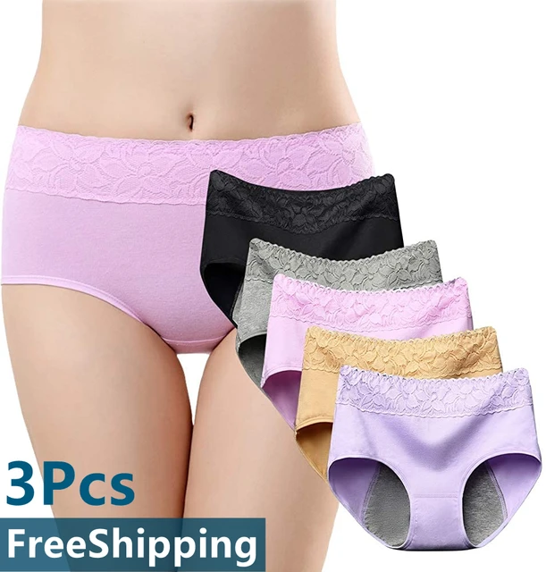 3pcs Menstrual Period Panties Women Cotton Leak Proof Underwear Period  Panties Health Seamless Female Briefs High Waist Warm - Panties - AliExpress