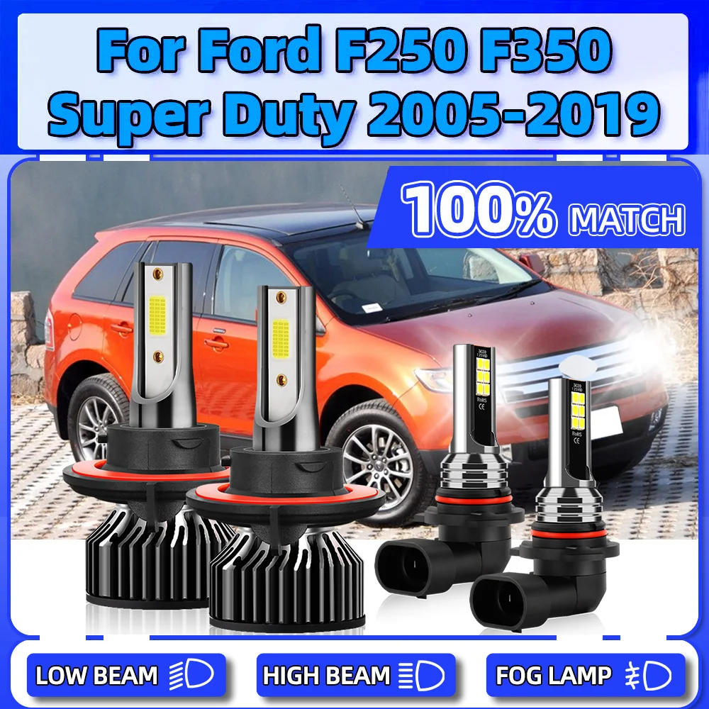 

LED Headlight 6000K Car Fog Lamps 240W CSP Chips Auto Headlamps For Ford F-250 F-350 F-450 Super Duty 2005-2016 2017 2018 2019