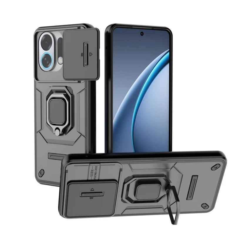 Magnetic Anti-Scratch Hard Case with Ring Holder and Camera Protection