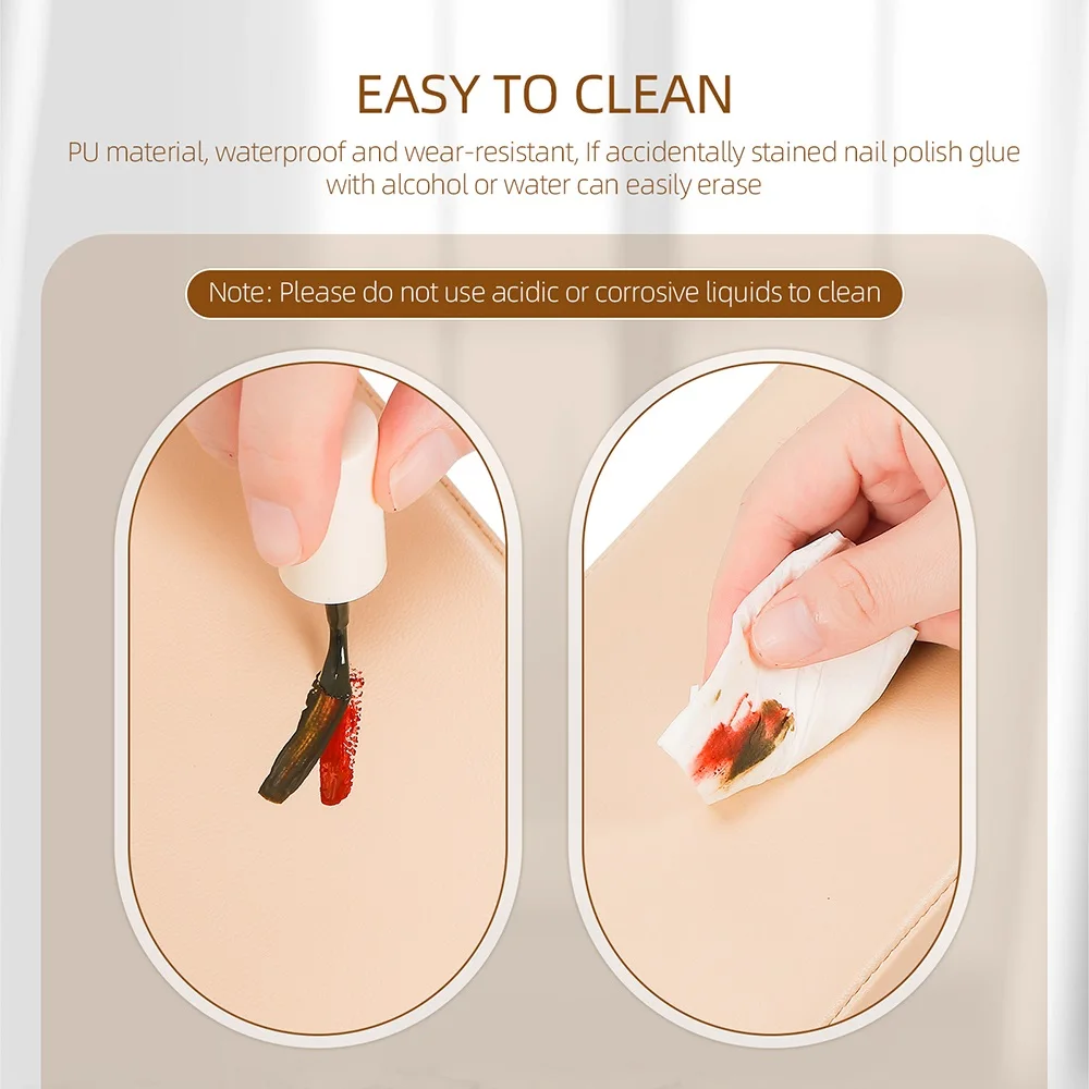 Beveled Hand Rests For Manicure Angled Nail Cushion Leather Nail Hand Support Pillow Nail Mat Holder Nail Art Hand Stand Table