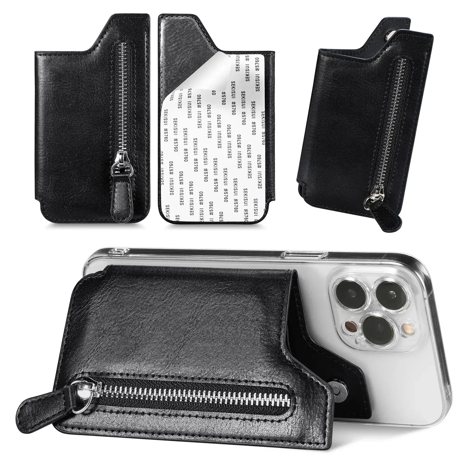 Universal Cell Phone Card Slot Wallet Case and Holder