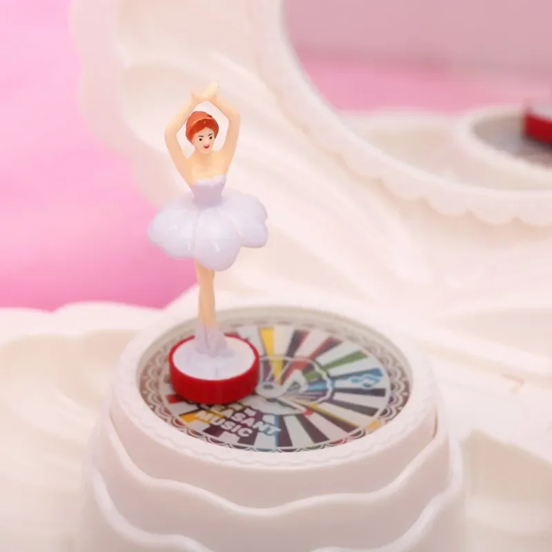 Shell shape ballet girl music box with Light classic retro melody gift for birthdays holidays wedding and parties decorative 5
