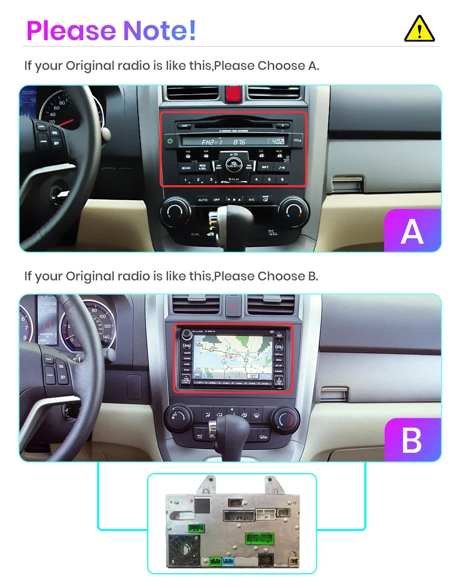 Junsun AI Wireless CarPlay für Apple Android 14 Auto Autoradio für Honda CR-V 3 RE CRV 2007 2008 2009-2011 Multimedia Navi Stereo – Detail 1
