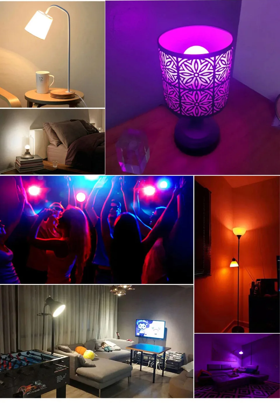Tuya Bluetooth WiFi Smart Glühbirne E27 RGB LED-Lampe 15W Sprachsteuerung Kompatibel mit Alexa Google Home Smart Life App Fernbedienung – Detail 13