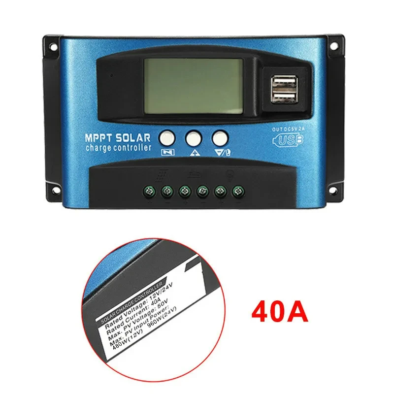 Contrôleur De Charge Solaire MPPT 12V 24V 10A - Double USB Charge Rapide - Pour Usage Domestique Et Industriel