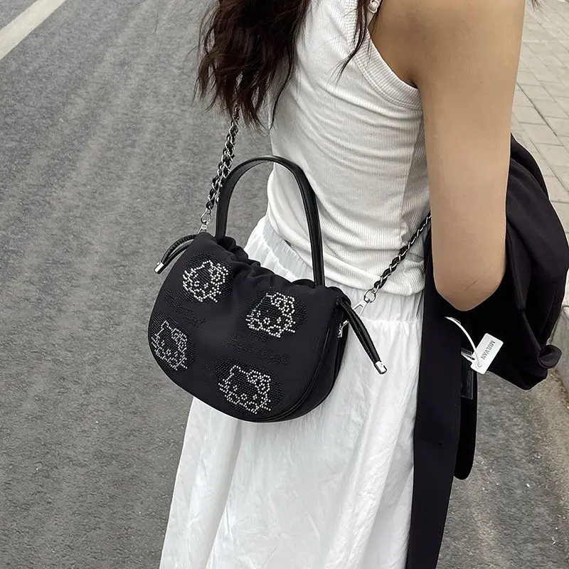 

Sanrio Kawaii аниме 2024 Hello Kitty сумка на плечо для девочек Милая мультяшная тыква сумка через плечо сумка на шнурке игрушки для детей