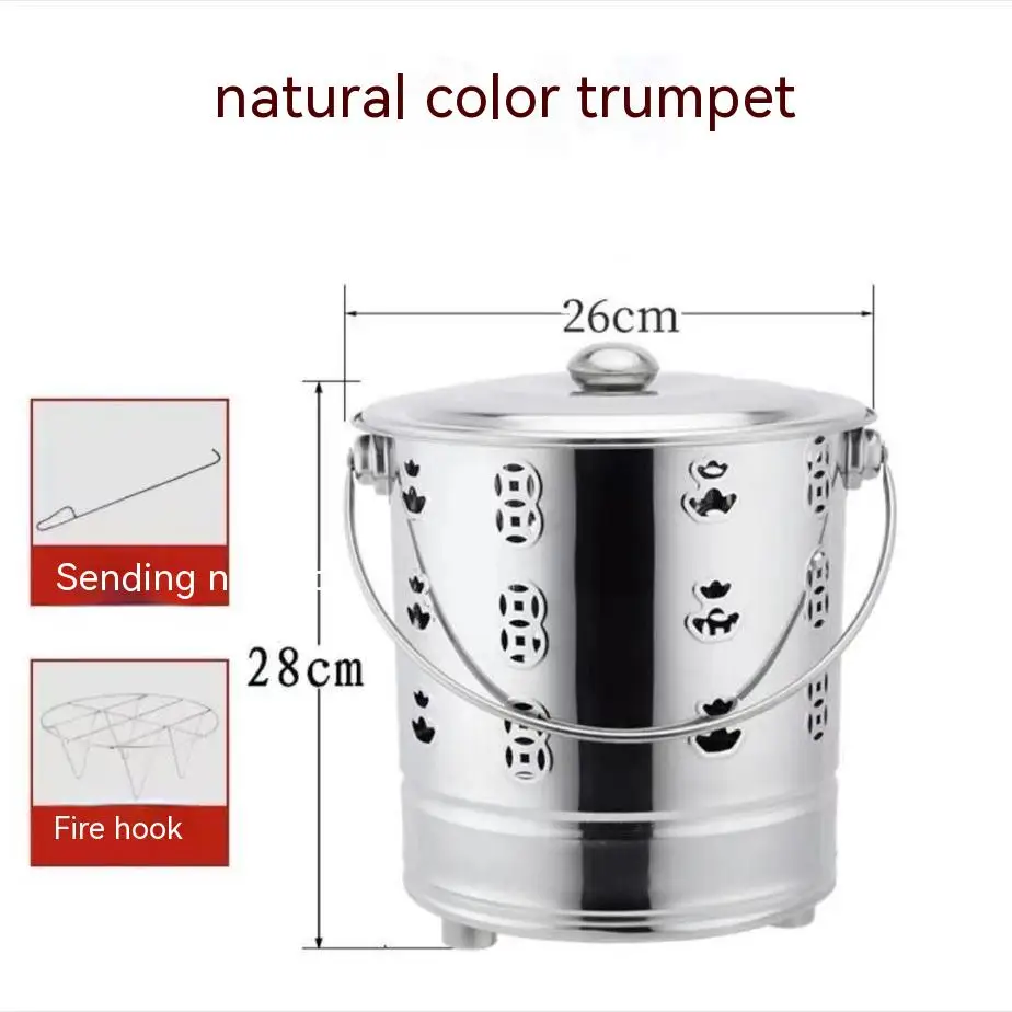 1 Set Burning Fire Bin Utile Prime Burn Barrel Paper Burning Barrel Inceneritore In Acciaio Inossidabile Per Esterni