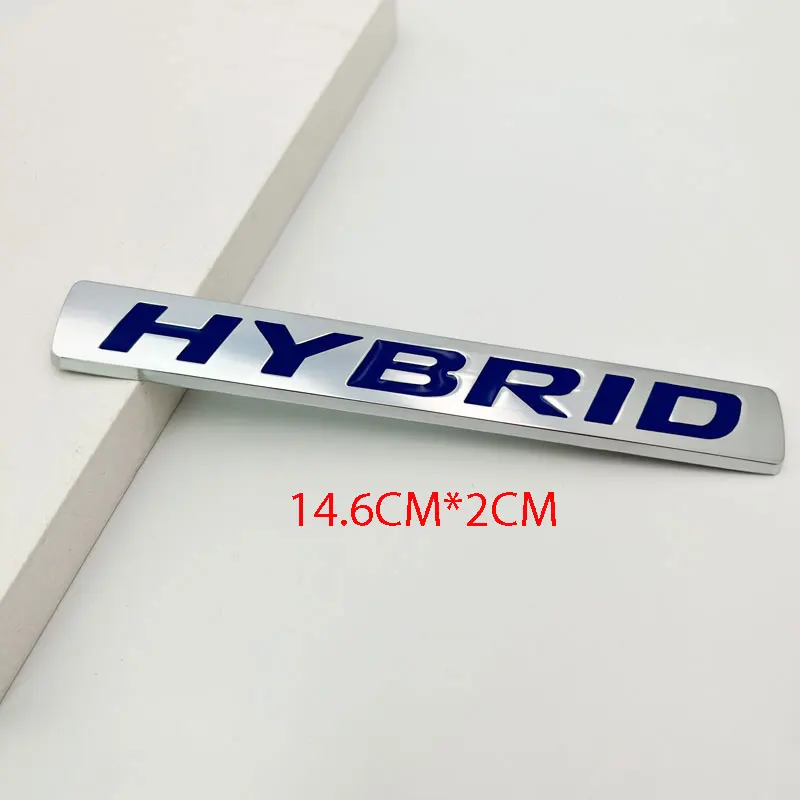 3D Metal HYBRID Car Rear Bumper Trunk Letter Badge Front Door Side Sticker Emblem All hybrid Versions Of Cars 3d stickers 3d wall stickers