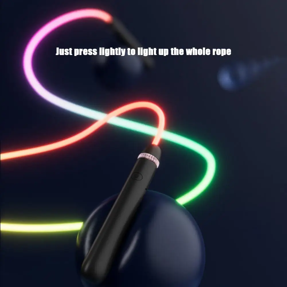 Color Changing Led Jump Rope for Fitness Training Usb Rechargeable Skipping with Light-up for Kids-free jump rope