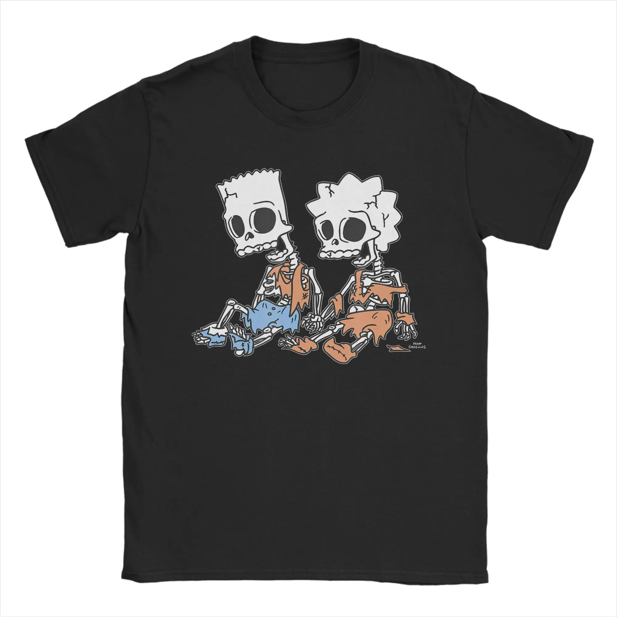 Vintage Y2K Streetwear Crew Neck Short Sleeve T-Shirt – Simpsons Humor Design in Cotton