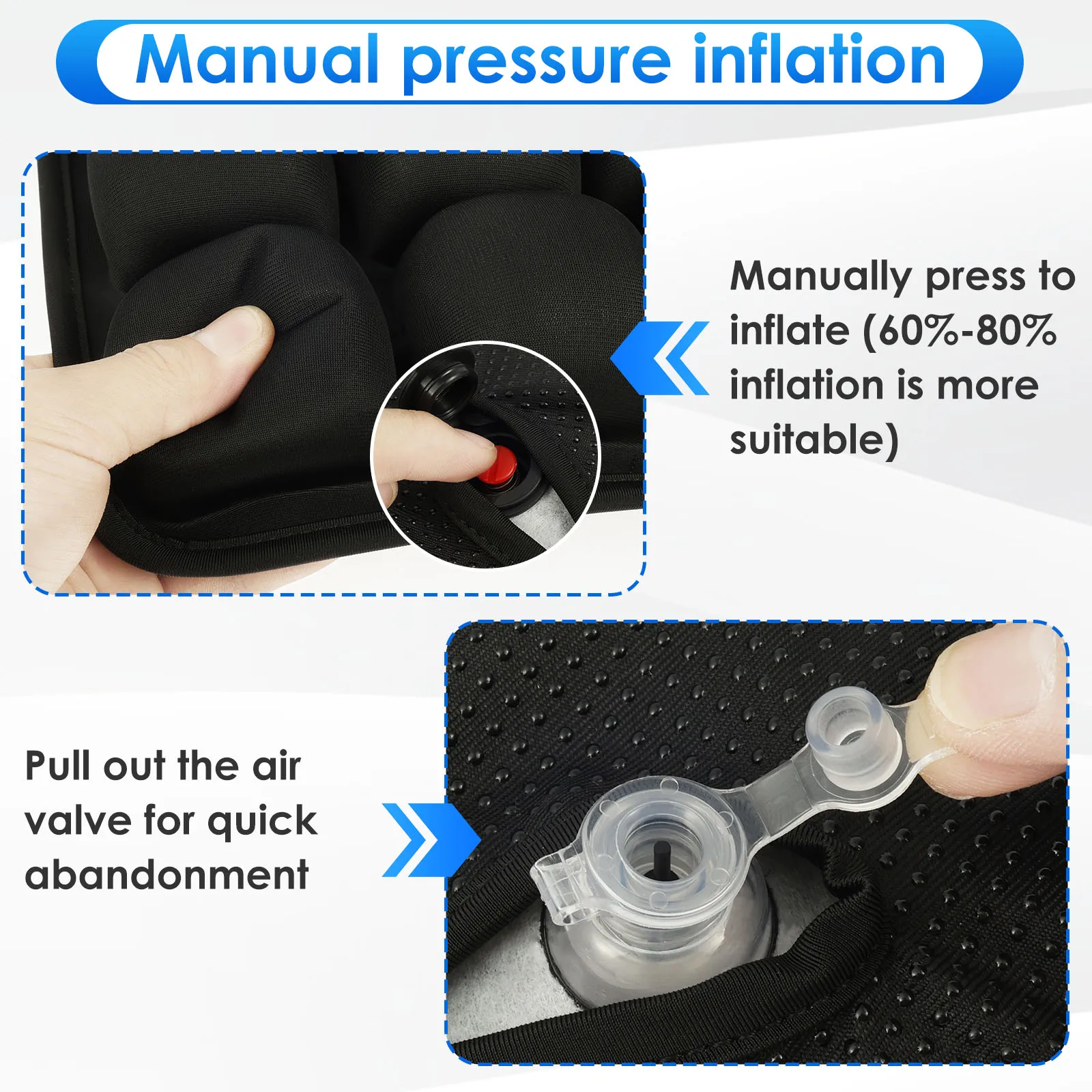Breathable Inflatable Seat Cushion for Car Office Chair