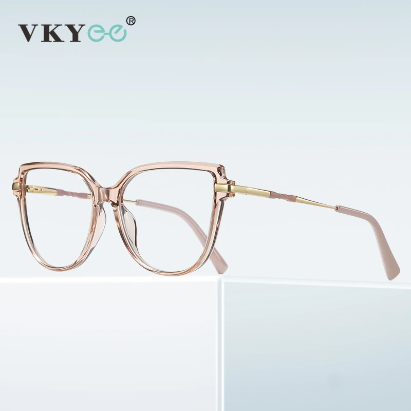 VICKY Stylish Large Frame Simple Geometric Design Anti-blue Light Reading Glasses Customized Prescription Available PFD2210 - Image 3