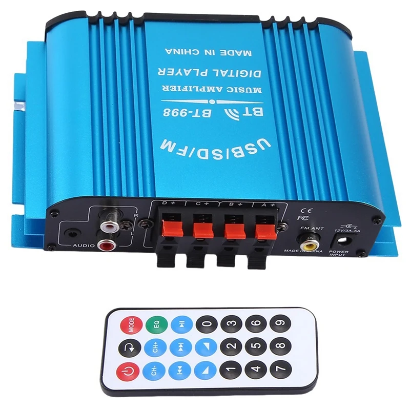 

ЦИФРОВОЙ 4-КАНАЛЬНЫЙ Hi-Fi усилитель звука, Bluetooth, караоке, плеер, FM-радио, поддержка пульта дистанционного управления