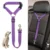 Solid Color Two-in-one Pet Car Seat Belt Nylon Lead Leash Backseat Safety Belt Adjustable Dogs Harness Collar Pet Accessories 1