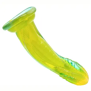 Huge Green Monster Realistic Penis Big Dick Sexy Gragon Dildo Female Masturbator Single-layer TPE Suction Cup Dildos for Women 4