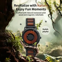 EUTOUR-Men's Solid Wood Magnetic Watch Luxury Sports Quartz Waterproof Watch Original Fashion Business Casual Watch 2