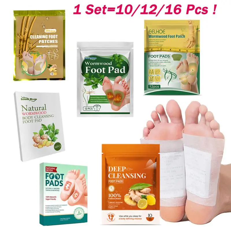 1Set101216PcsNaturalGingerDetoxFootPatchesDetoxificationBody