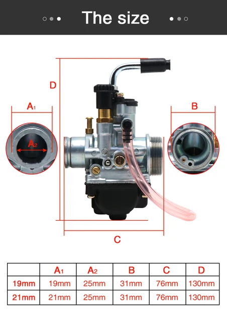 ZS Racing Für Dellorto PHBG 19BS/21BS Racing 2T Vergaser 19mm 21mm PHBG  Vergaser mit Luft filter Für YQ50 Bereich 51 Arche 50 LC - AliExpress