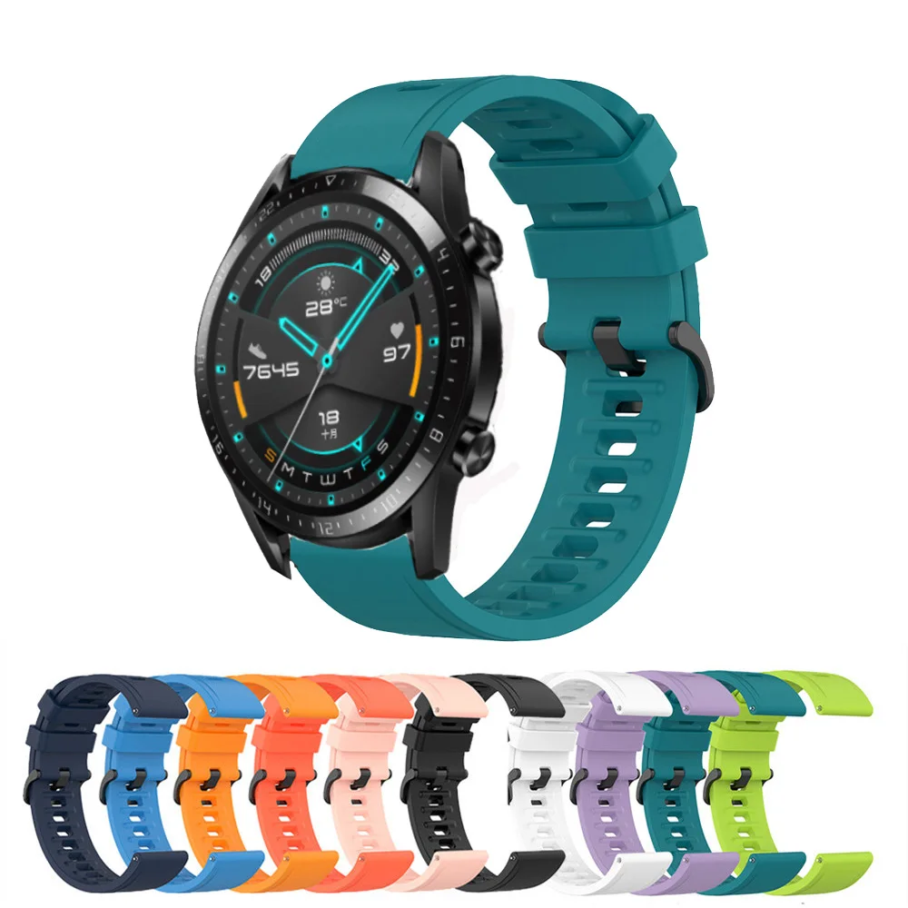 Dla Huawei Gt 2 42Mm 46Mm Bransoletka 22Mm 20Mm Pasek Zegarka Sport Silikonowy Zespół Dla Huawei Gt 2 Pro/Gt 2E/Gt/Honor Magia 2 Ремешок