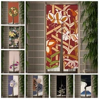 Japanese Plant Simple Drapes Hotel Restaurant Blackout Decor Noren Printed Partition Kitchen Doorway Door Curtain Decorative 1