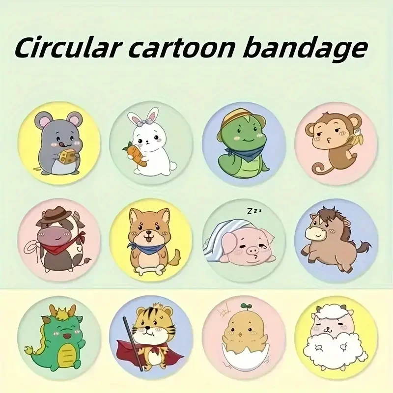 120pcs Vibrant Cartoon Waterproof Bandages Breathable Self Adhesive Mini Round Wound Care For Kids Adults Bandages For Kids