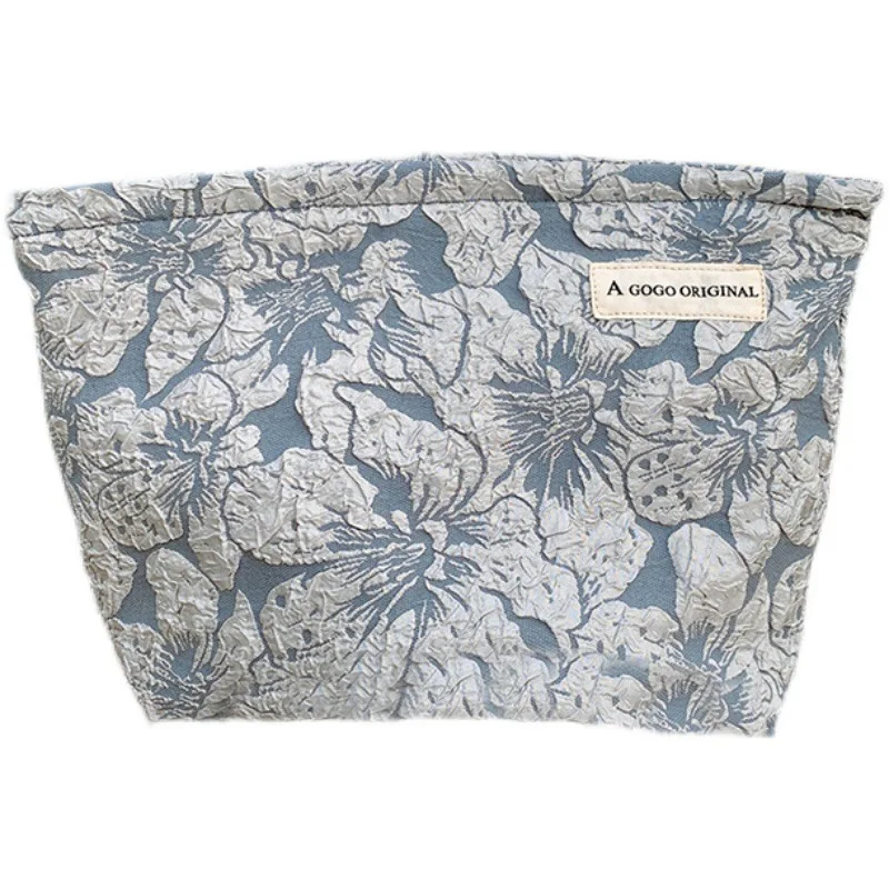 Cosmetic Bag Women Floral Makeup Case Organizer Korean Embroidery Cosmetic Pouch Travel Toiletry Bag Corduroy Canvas Beauty Case 6