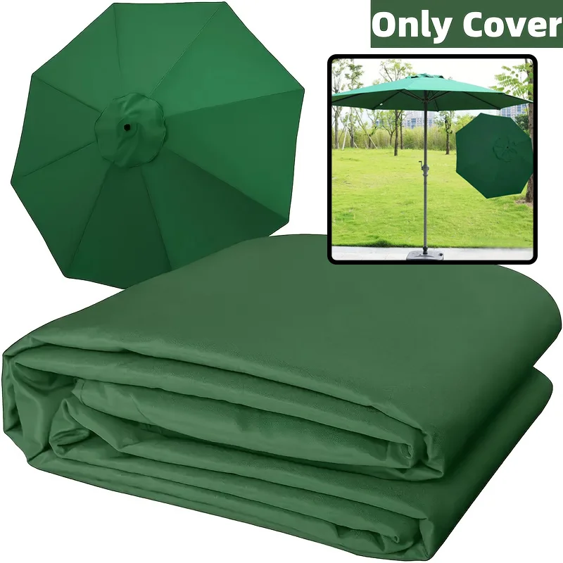 Green Replacement Umbrella Canopy – Waterproof Patio Parasol Cover 2