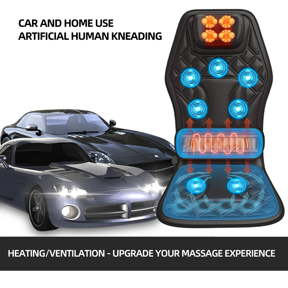 Upgrade Electric Full Body Massage Chair Neck Back Waist Massage Cushion Heat Vibrate Kneading Leg Massage Pad Seat Relaxation 3