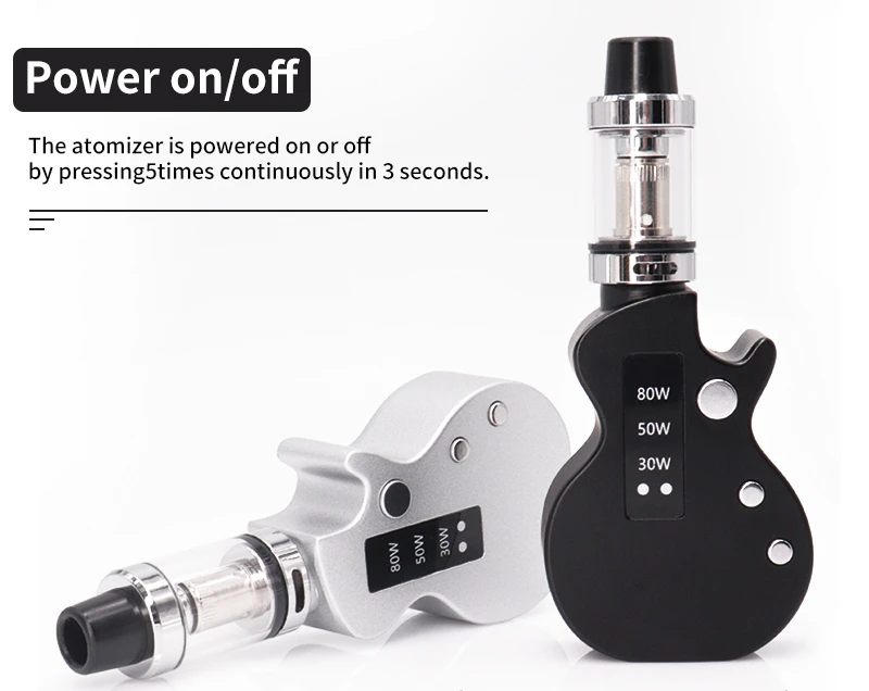 E Zigarette Vape Gitarre 80w Vape Pen Kit 2000mah eingebaute Batterie 0,3 Ohm 2ml Tank USB wiederauf ladbar Vapor Pen Box Mod Vaper_Sca80d2d5c34944949cb4900a3a1808b7K