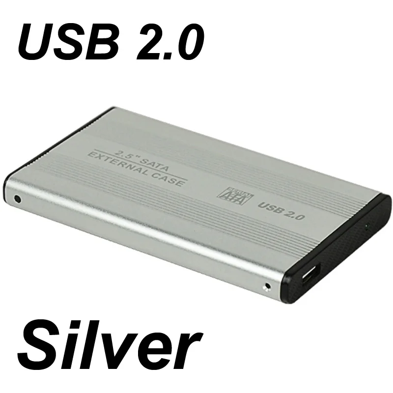 Alumínio Caddy Usb 2.0 2.5 Sata Hard Drive Disk Enclosure Caixa Externa Luz Led para Computador Portátil e pc Hdd - Imagem 6