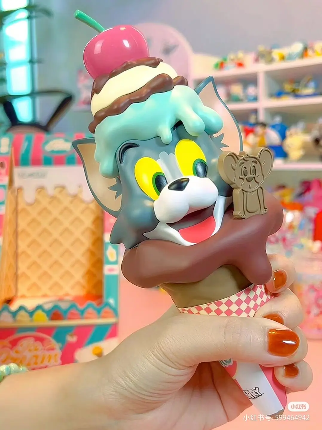 Tom And Jerry Genuine Ice Cream-Tom Ice Cream Anime Figure Model Toy Regali Di Compleanno 23Cm