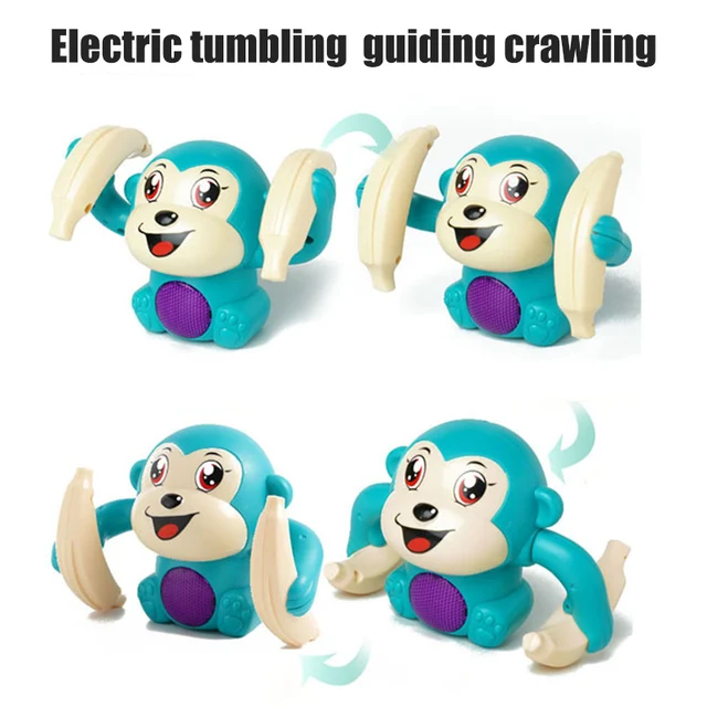 Baby Funny Voice Control Rolling Little Monkey Toy Walking Singing Brain Game Crawling Electric Toys for Kids Toys Gifts 5