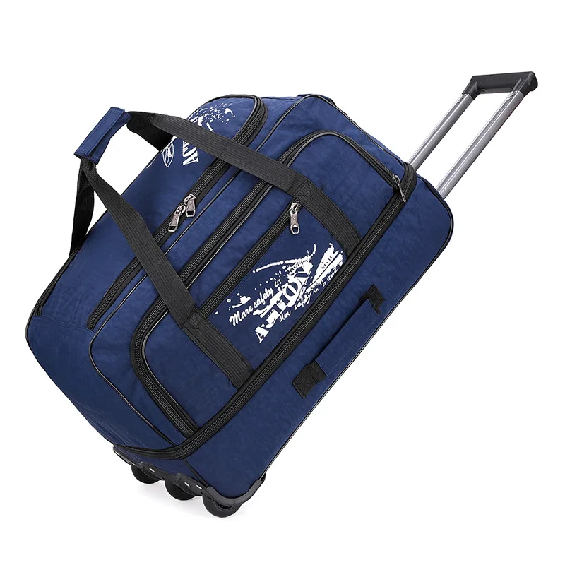 Oxford Cloth Travel Men's And Women's General Boarding Business Bag Out Waterproof Folding Luggage Bag Pull Rod