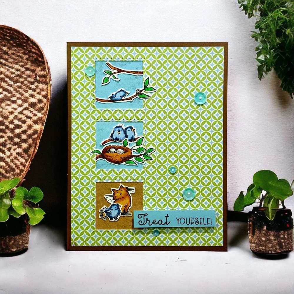 Cats Dog Clear Stamps Spoiled Cats Stay Pawsitive Tiny Birds Worm Silicone Stamps for DIY Scrapbooking Crafts Cards Making 33