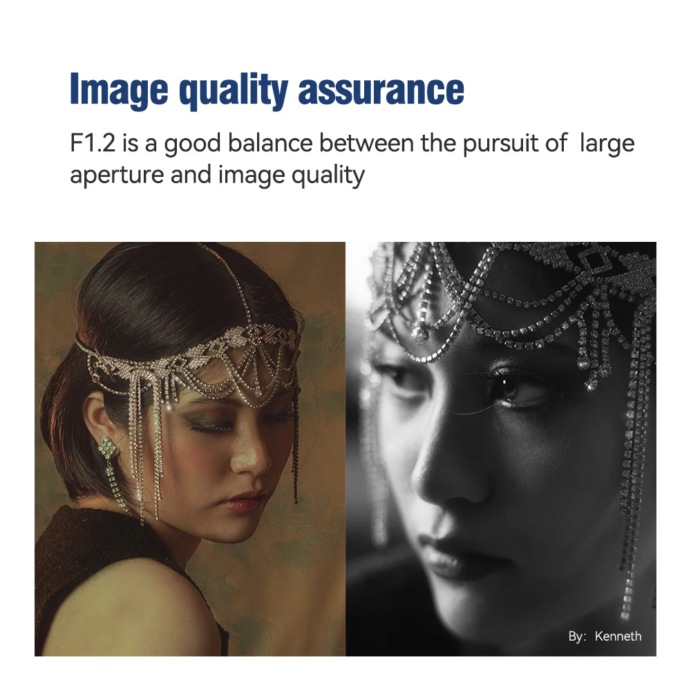 TTARTISAN 50mm F1.2 APS-C Large Aperture Manual Focus Fixed Lens Compatible with Fuji X-Mount Camera
