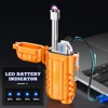 2024 Waterproof Windproof Lighter, Rechargeable Electric Lighter with Lanyard and 360 Rotatable Extended Hose- Ideal for Hiking 1