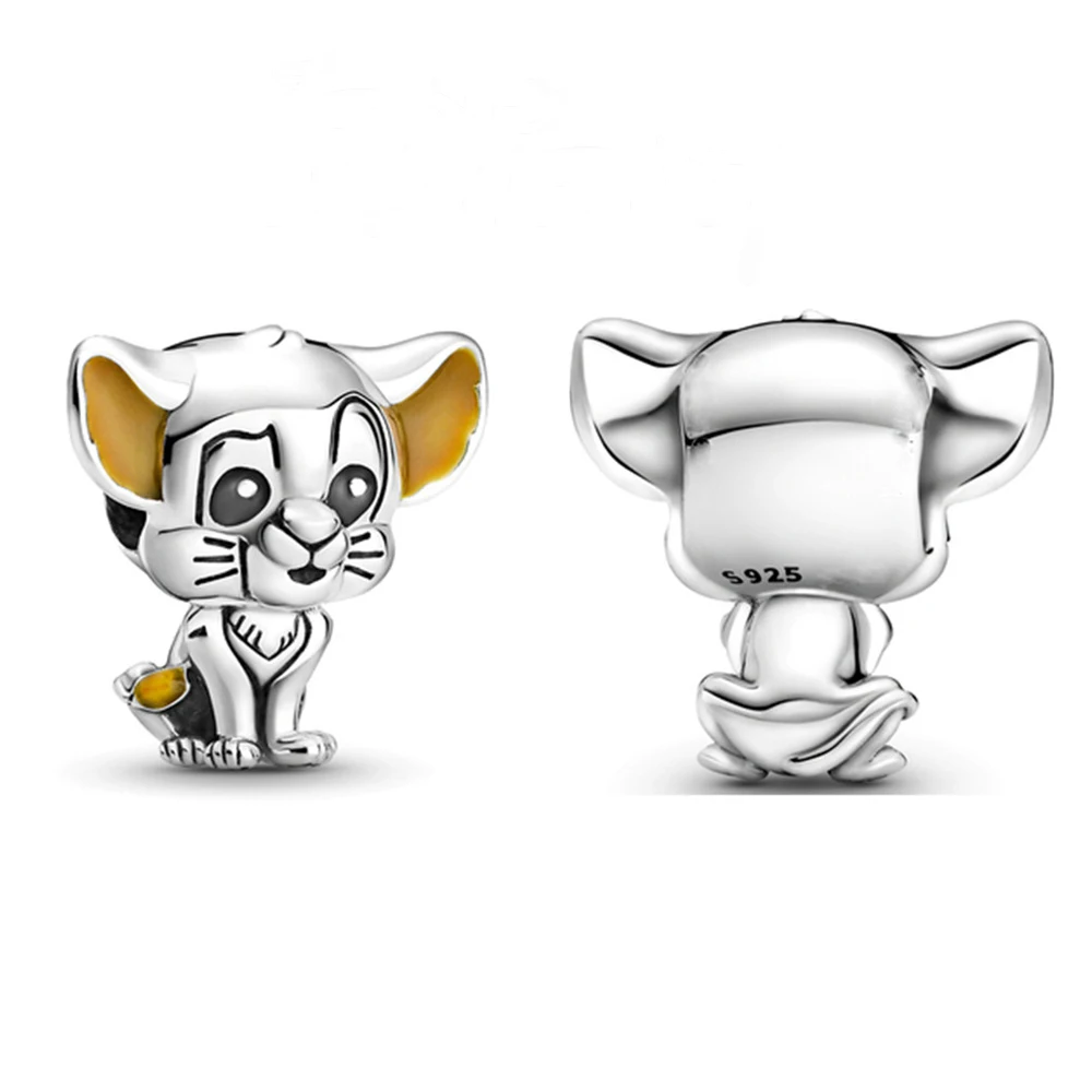 Pet Cat Charm Sparkling Dangle Charm Silver Plated Fit Pandora Charms Silver 925 Original Bracelet for Jewelry Making